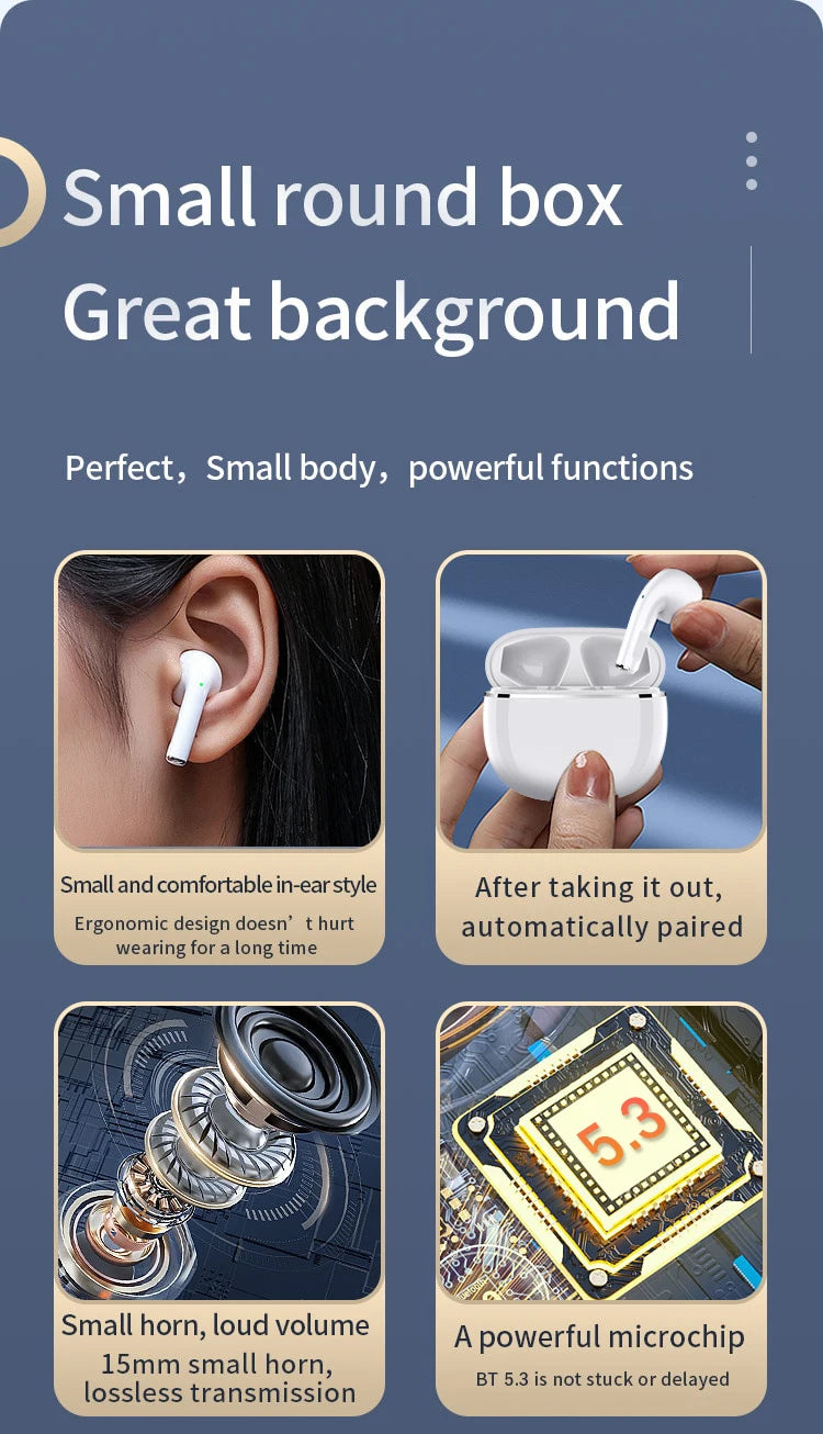 Air buds PRO 3 Ear Pods Wireless Sports Earphones Hot Sale Bluetooth 5.3 In Ear Headphones TWS Mini Earbuds