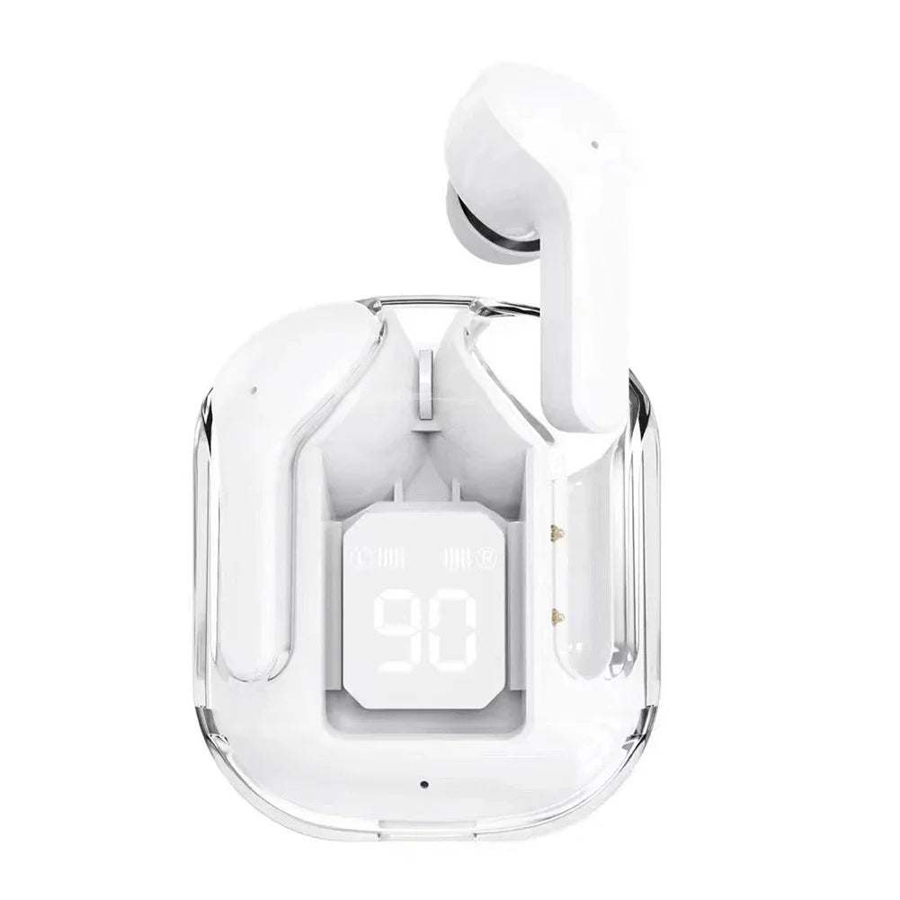 INRAM Wireless Bluetooth Earphone Transparent HIFI Stereo Sound 300mAh TWS Headphones LED Display In-Ear Earbuds XT16