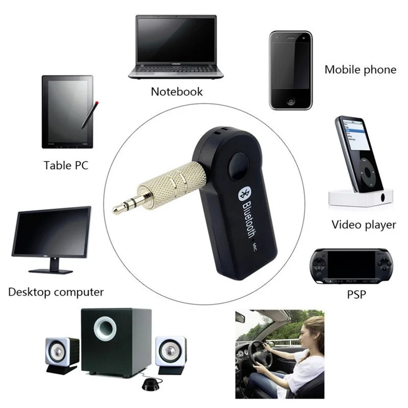 2 in 1 Wireless Bluetooth 5.0 Receiver Transmitter Adapter 3.5mm Jack For Car Music Audio Aux A2dp Headphone Reciever Handsfree