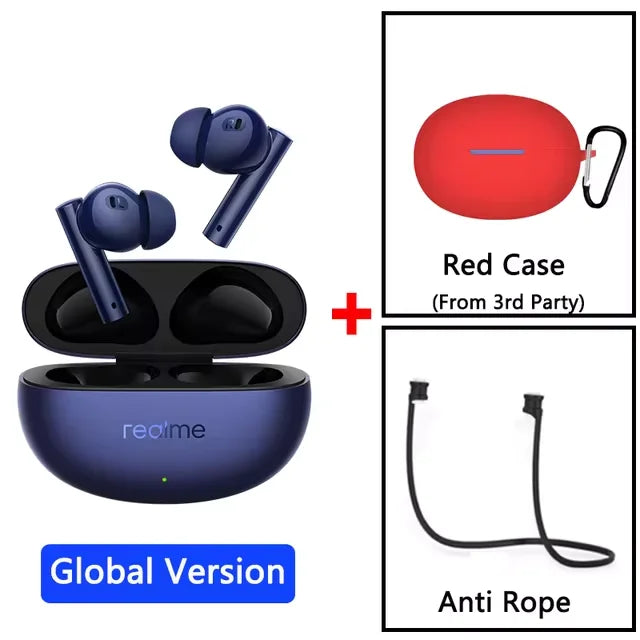 Global Version realme Buds Air 5 TWS Earphone 50dB Active Noise Cancellation 38Hour Battery Life IPX5 Bluetooth 5.3