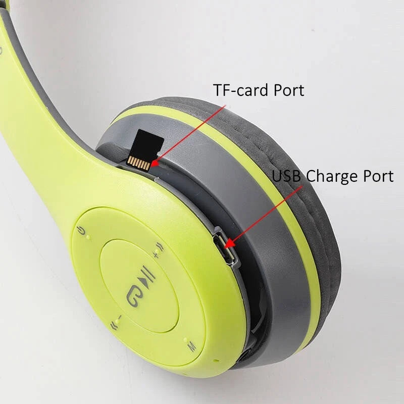 Stereo P47 Headset 5.0 Bluetooth Headset Folding Series Wireless Sports Game Headset for iPhone XiaoMi