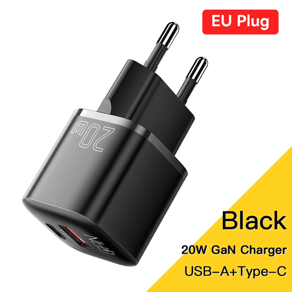 Essager 20W GaN PD USB C Charger for iPhone 15 13 12 11 Pro Max Phone QC 3.0 PD 3.0 USB Type C Fast Charging for Xiaomi pocoiPad