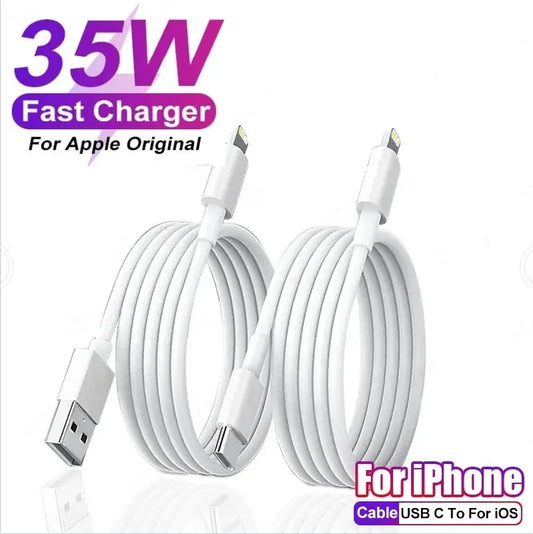 PD 35W USB Cable For iPhone 14 13 12 11 Pro Max 7 8 14 Plus XS XR Fast Charging USB C Cable Charger Date Wire Accessories