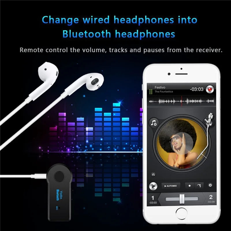 2 in 1 Wireless Bluetooth 5.0 Receiver Transmitter Adapter 3.5mm Jack For Car Music Audio Aux A2dp Headphone Reciever Handsfree