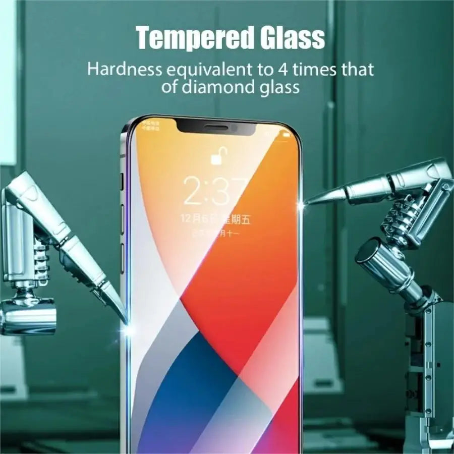 4PCS 9D Tempered Glass Suitable For iPhone 15 14 13 12 11 Pro Max Screen Protector Film Suitable XS X XR Scratch Resistant Glass