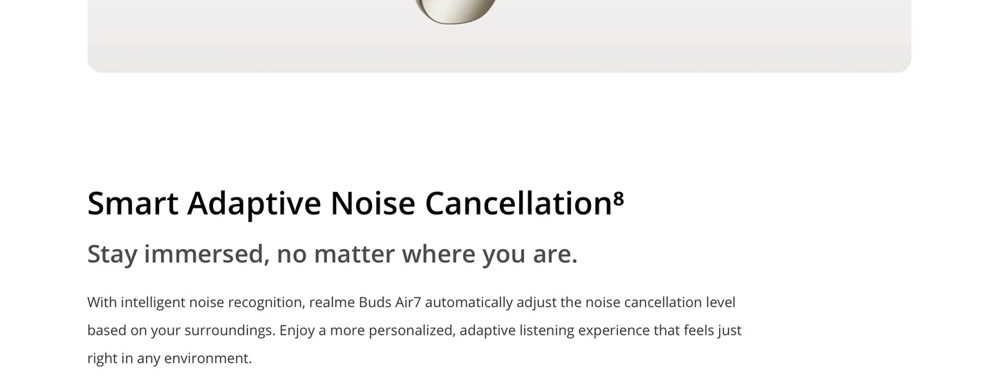 Global Version realme Buds Air 7 Earphone 52dB Noise Reduction BT 5.4  Hi-Res LDAC 2.0 Wireless Headphone realme Buds Air7